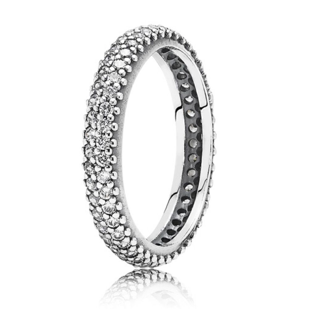PANDORA Inspiration Within Ring Clear Zirconia, Silver Enamel Size 52